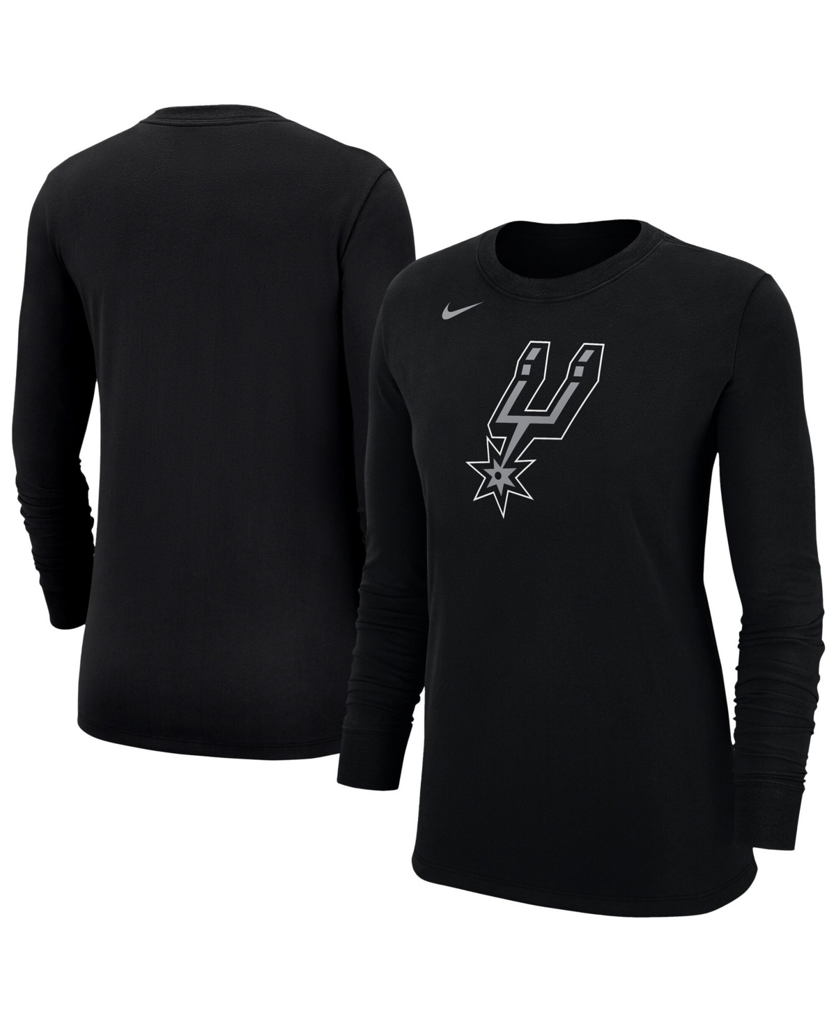 Nike Women's Black San Antonio Spurs Logo Core Long Sleeve T-Shirt - Black