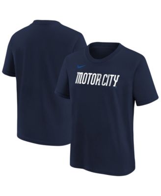 Big Boys and Girls Navy Detroit Tigers City Connect Wordmark T-Shirt
