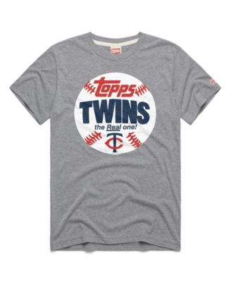 Men's Gray Minnesota Twins MLB x Topps Baseball the Real One Tri-Blend T-Shirt