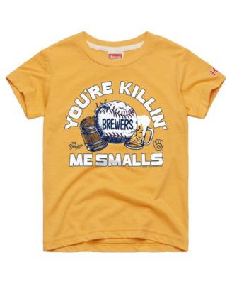 Big Boys and Girls Gold Milwaukee Brewers x The Sandlot Tri-Blend T-Shirt