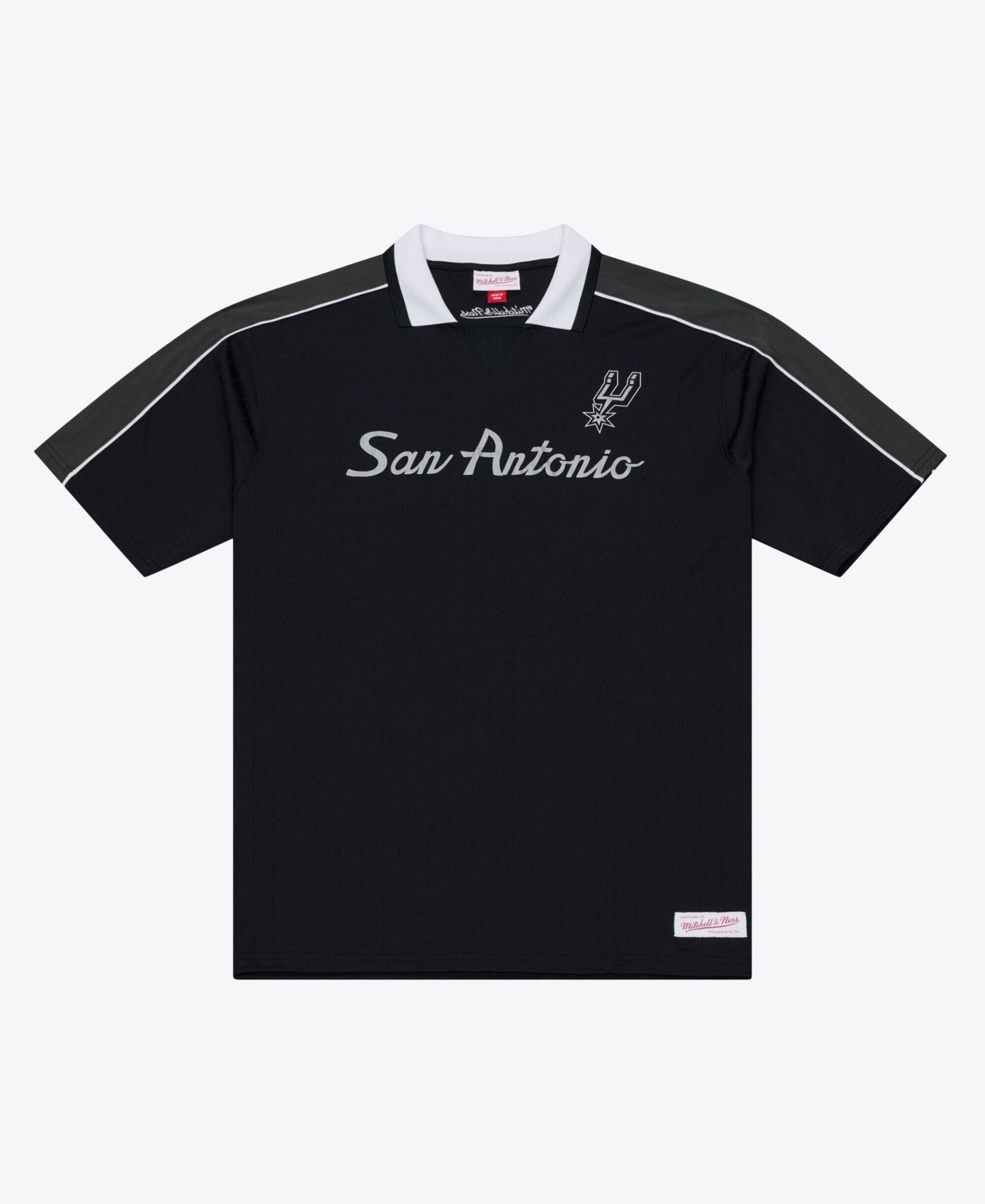 Men's Black San Antonio Spurs Polo Jersey