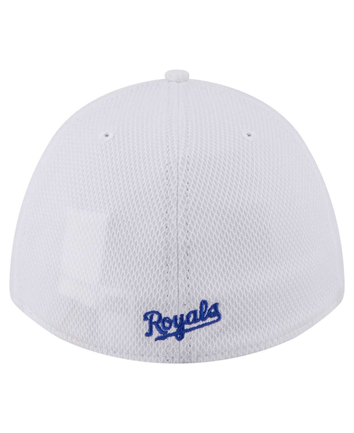 Мужская кепка New Era White Kansas City Royals Cut n Sew 39THIRTY Flex Hat — фото 4