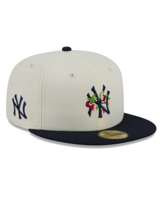 Men's White/Navy New York Yankees Blossom 59FIFTY Fitted Hat