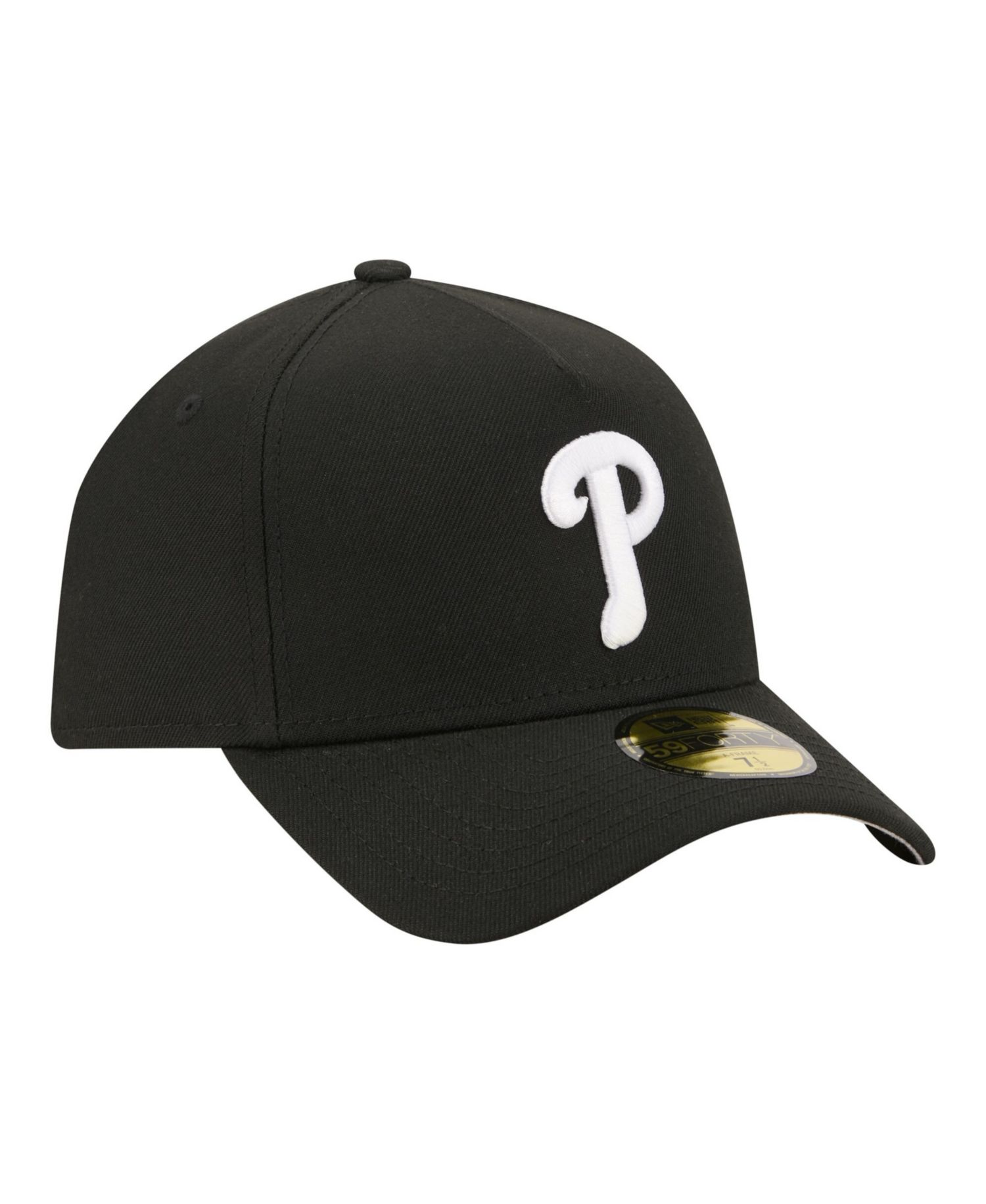 Men's Black Philadelphia Phillies A-Frame 59FORTY Fitted Hat