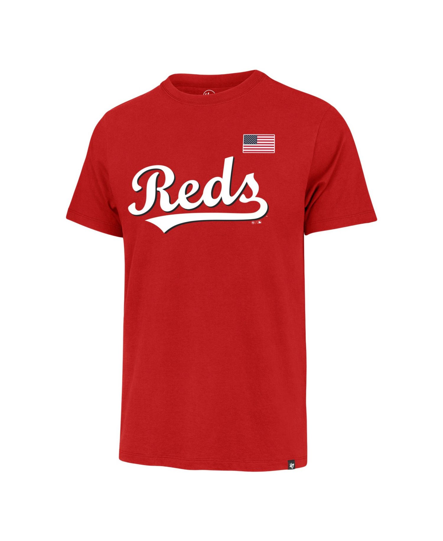 Men's Red Cincinnati Reds Heritage U.S. Flag T-Shirt