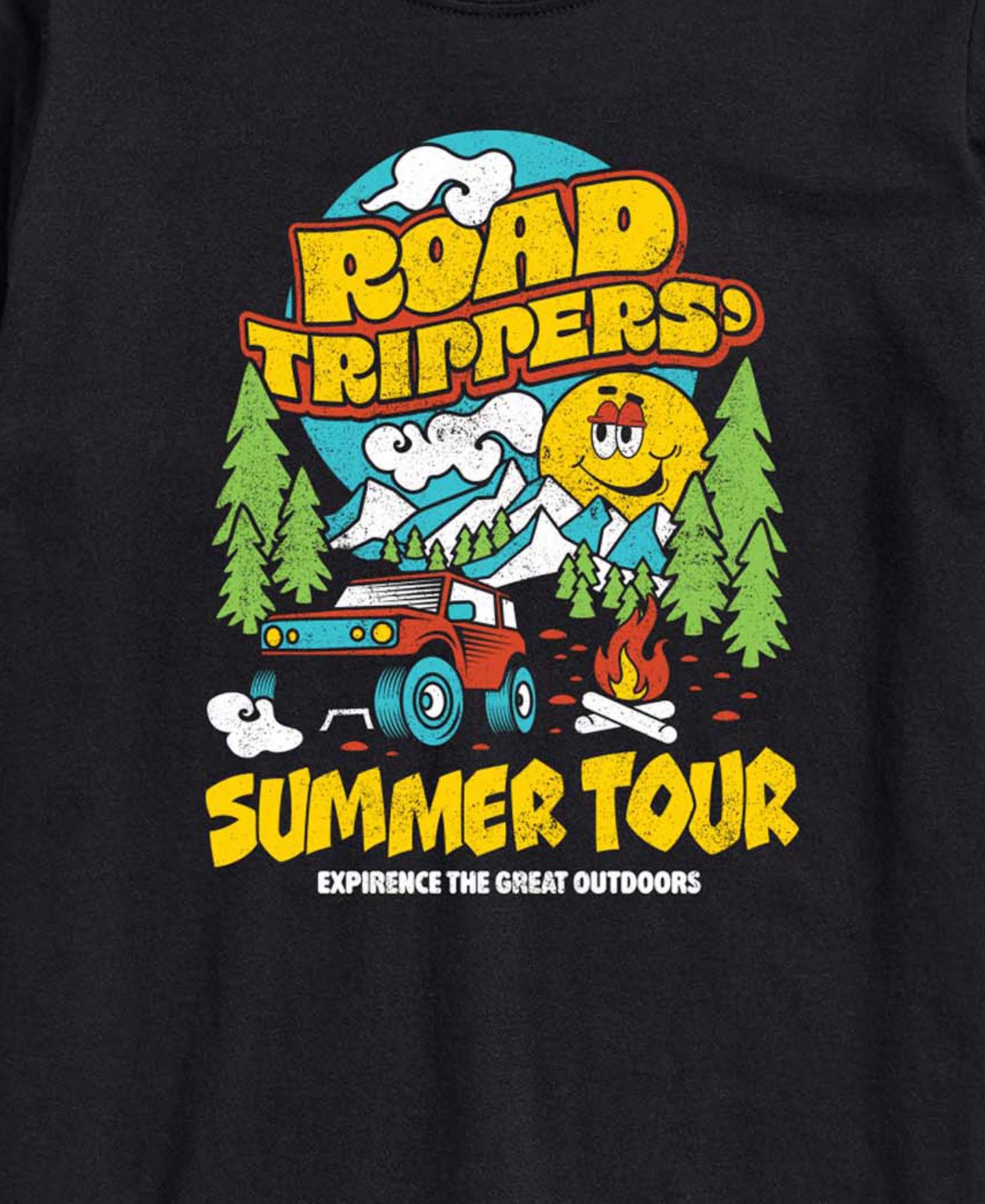 Мужская футболка AIRWAVES Instant Message Road Trippers Summer Tour Graphic, цвет: Чёрный — фото 3