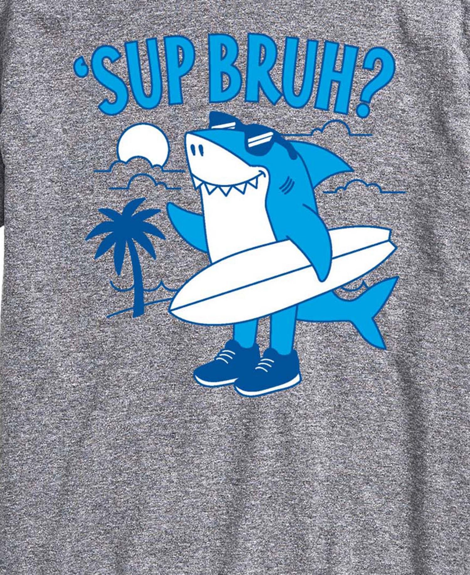 Men's Instant Message Sup Bruh Shark Graphic T-Shirt