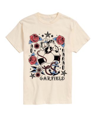 Men's Garfield Tattoo Flash Graphic T-Shirt