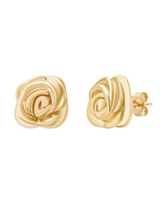 Flower Stud Earrings in 10k Yellow Gold