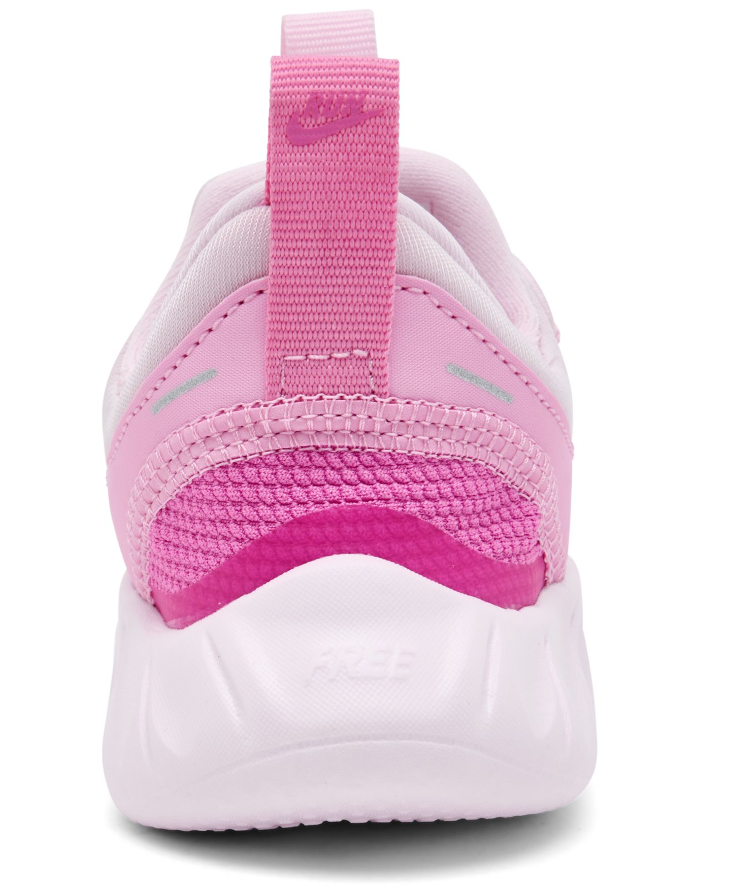 Детские кроссовки Nike Infant-Toddler Kids Free Ride Elastic Lace Running, цвет: Розовый / Белый — фото 4