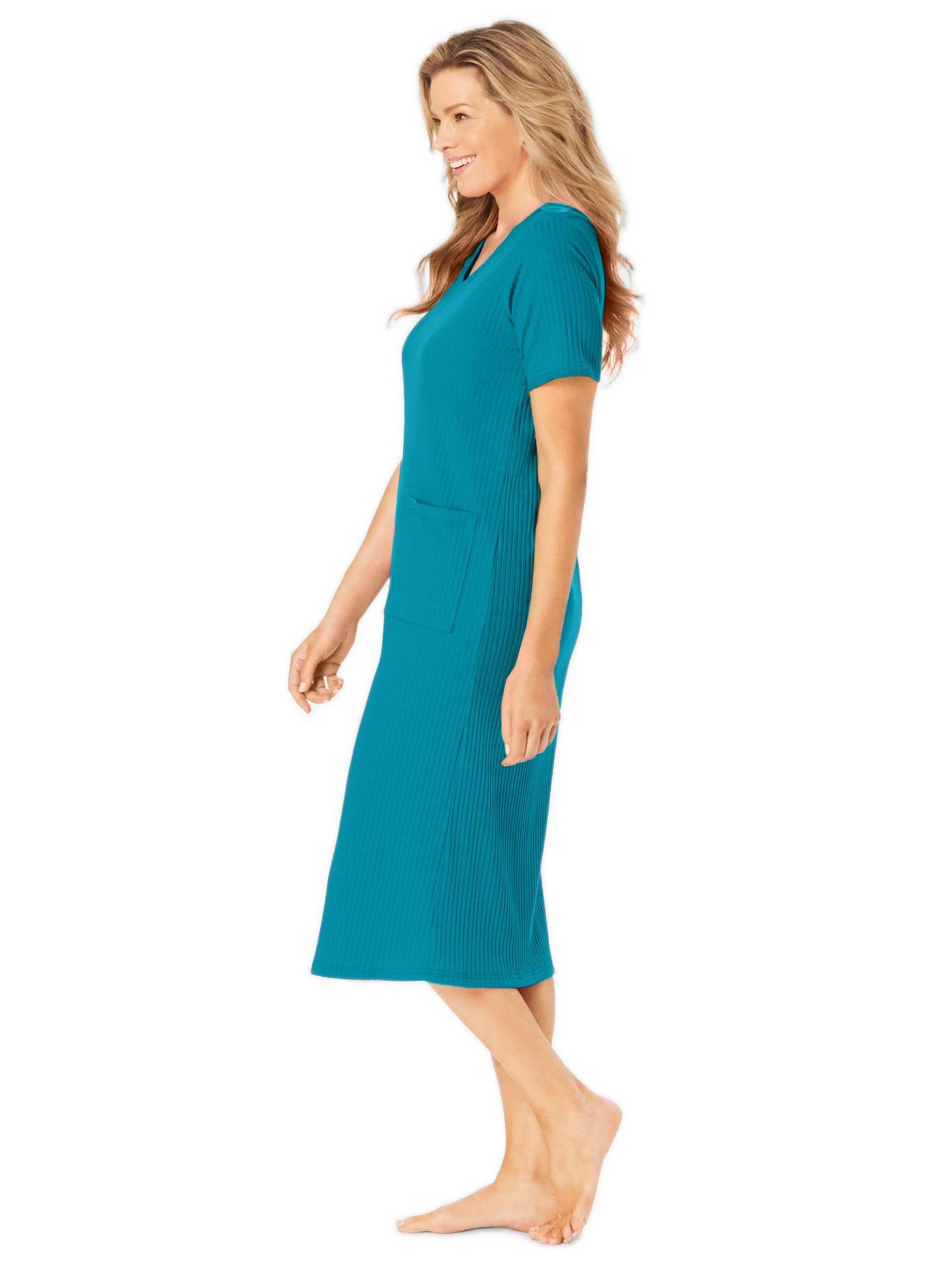Plus Size Only Necessities Ribbed Sleepshirt