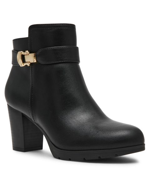 Женские ботинки Anne Klein Reins Zipper Dress Booties, цвет: Чёрный гладкий