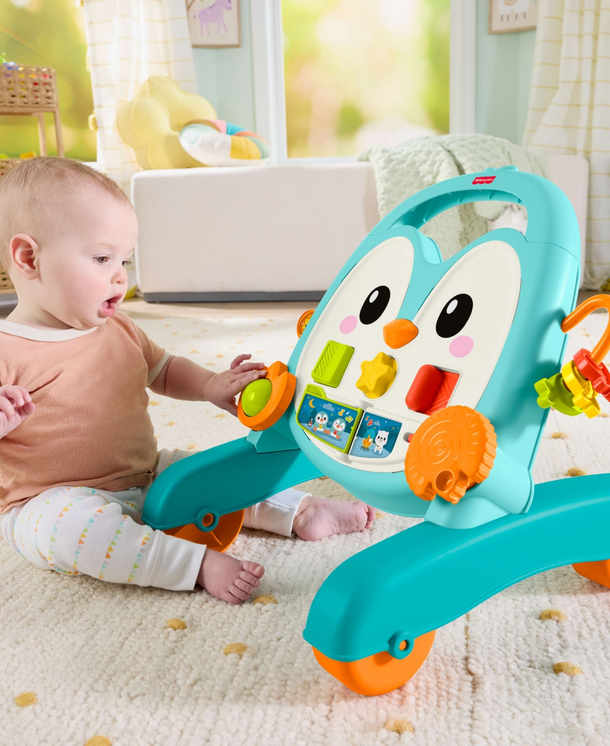 Fisher Price 2-in-1 Musical Penguin Activity Walker, Ages 6 Months+