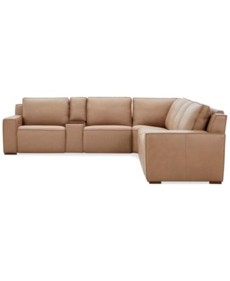 Aspen 3PM 7-Piece Leather Sectional Sofa Set (LAF Recliner, RAF Recliner, 2 Armless Recliner, 2 Armless Chair, Corner)