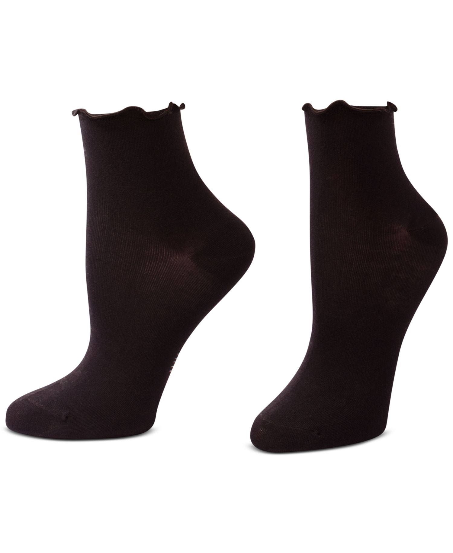 Women's Ruffle Edge Ankle Sock, 3 Pack