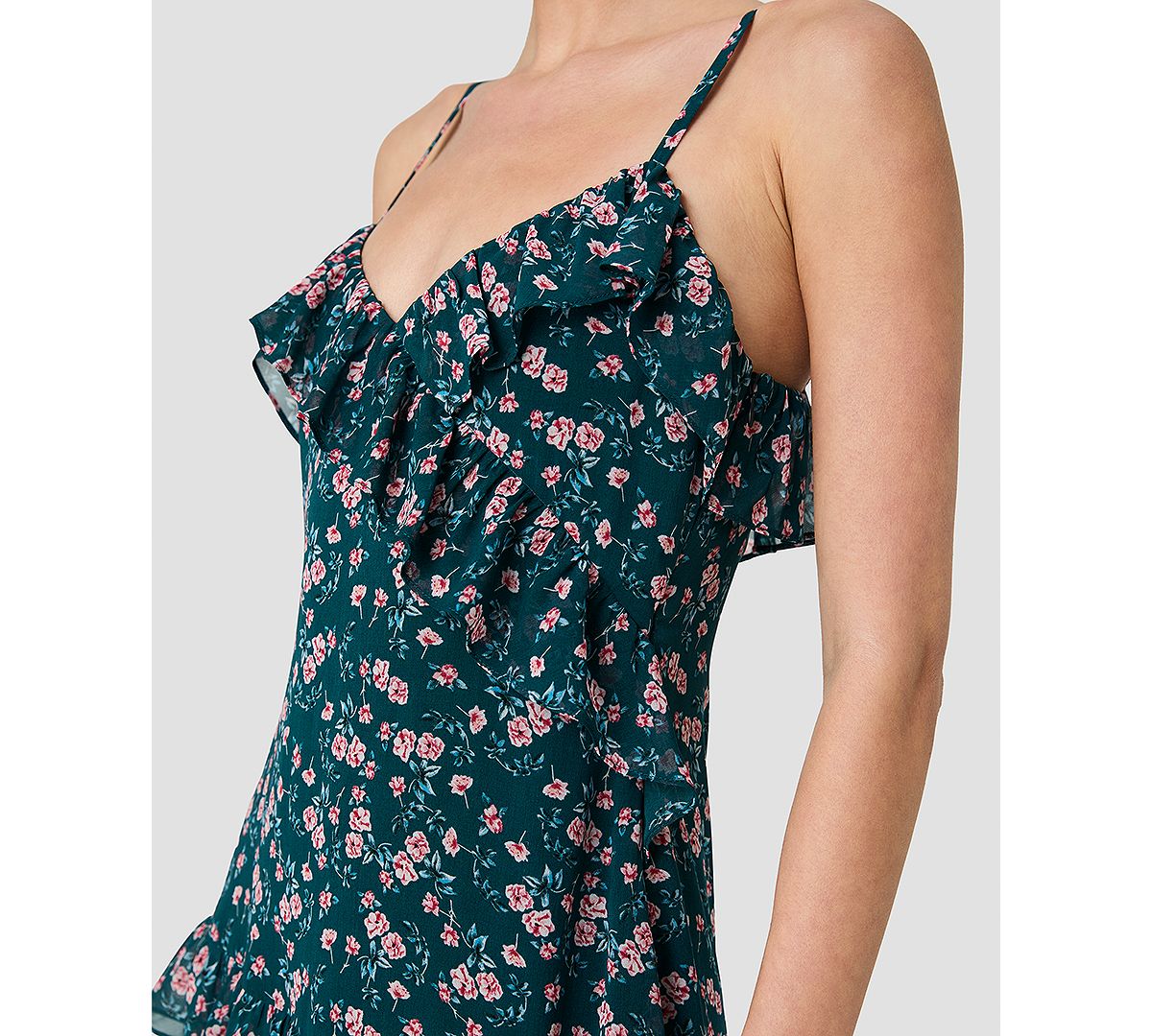 French Connection Women's Printed V-Neck Maxi Dress view 4 — MAYCSS fashion products