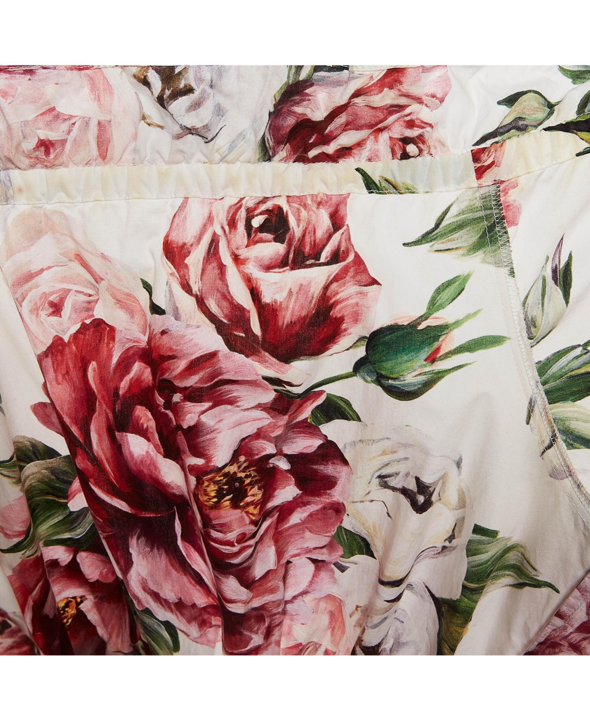 Pre-Owned Dolce & Gabbana Women's Pre-Owned Dolce and Gabbana Floral Print Cotton Ruffled Dress