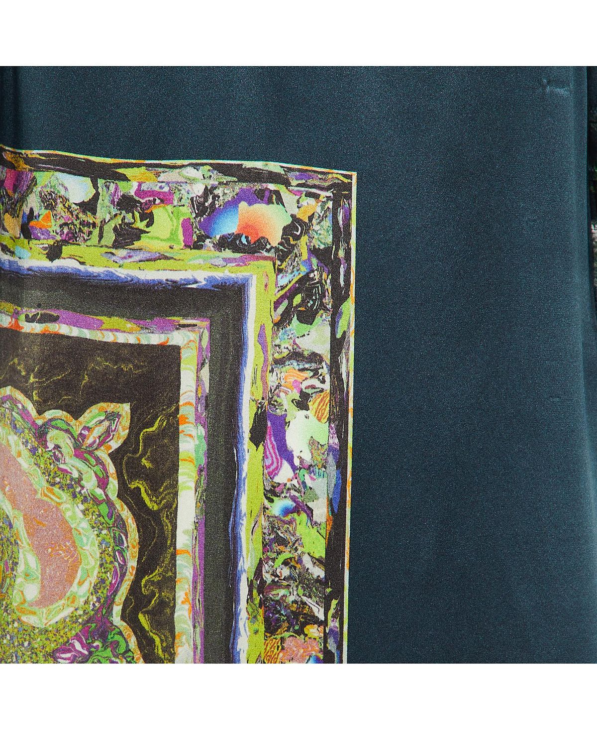 Pre-Owned Dries Van Noten Printed Silk Shift Dress view 3 — MAYCSS fashion products