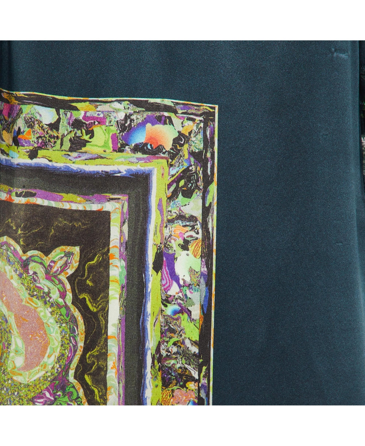 Pre-Owned Dries Van Noten Printed Silk Shift Dress