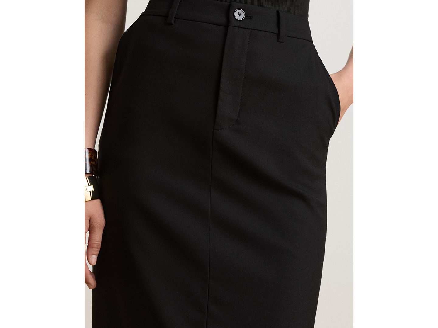 Женская юбка Lauren Ralph Lauren Back Vent Pencil, цвет: Чёрный — фото 7