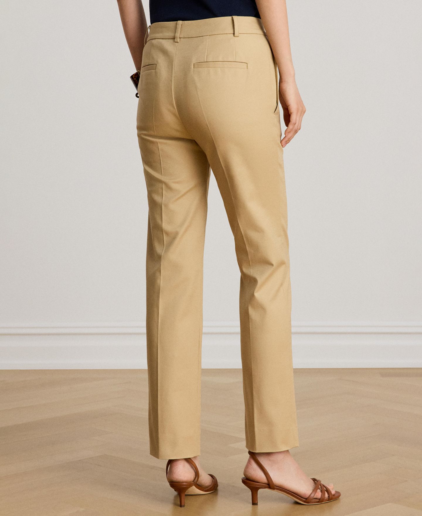 Женские брюки Lauren Ralph Lauren High-Rise Slim Ankle, цвет: Берёзовый рыжевато-коричневый — фото 5