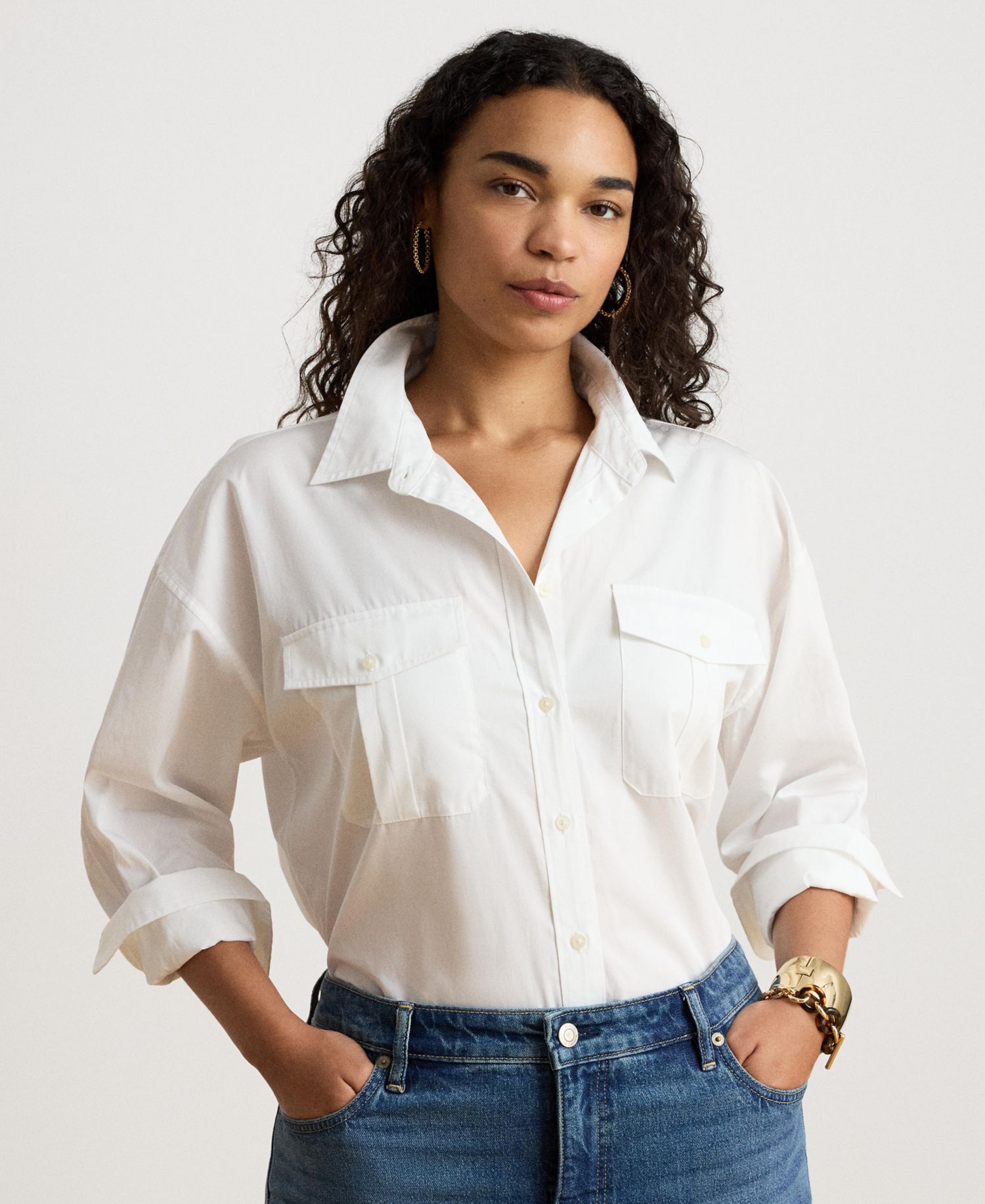 Women's Long-Sleeve Button-Front Shirt