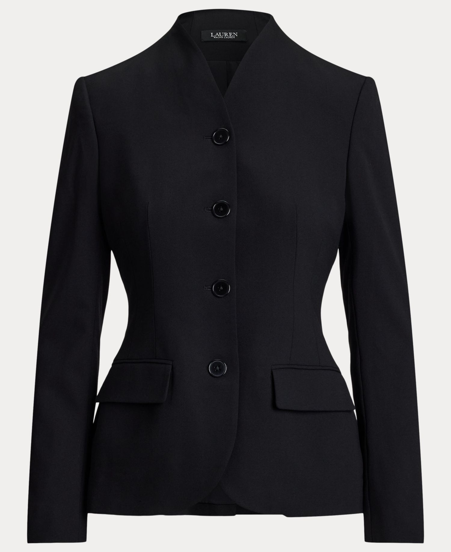 Women's Stretch Lightweight Curved Stand Collar Blazer