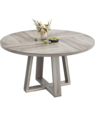 47" Round Dining Table for Kitchen or Dining Room, Wooden Table Only