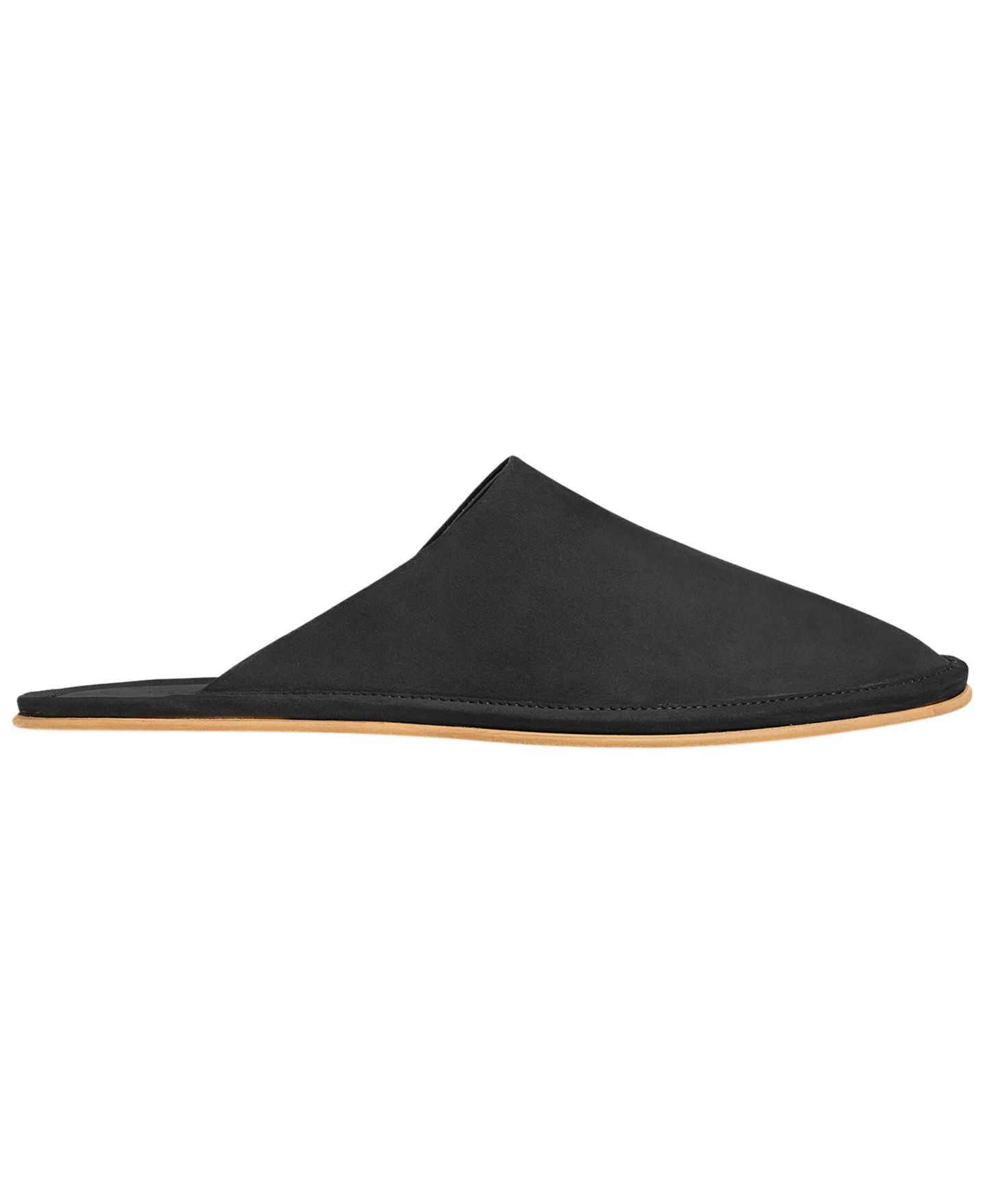 Мужские тапочки Anthony Veer Palermo Nubuck Leather Slippers, цвет: Карбоновый чёрный нубуковый — фото 5