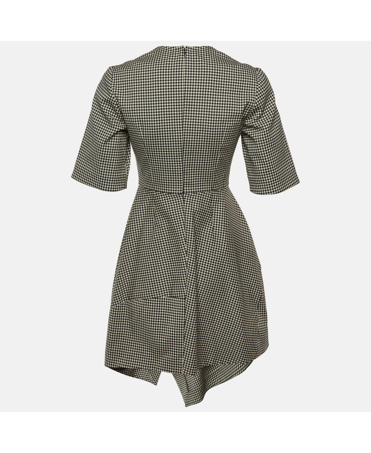 Pre-Owned Stella Mccartney Women's Houndstooth Pattern Cotton Asymmetrical Dress