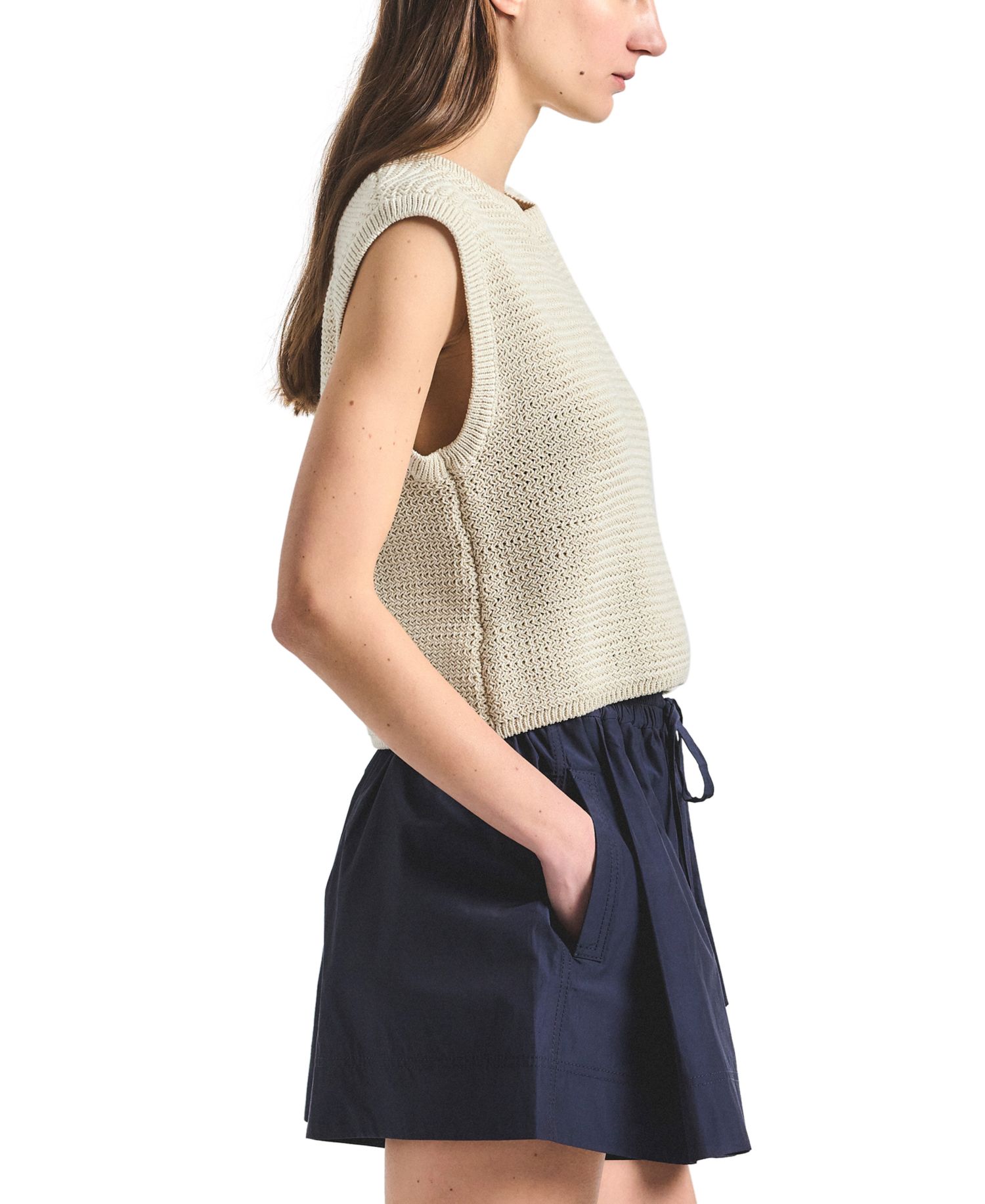Women's Vivienne Mesh Knit Sleeveless Sweater