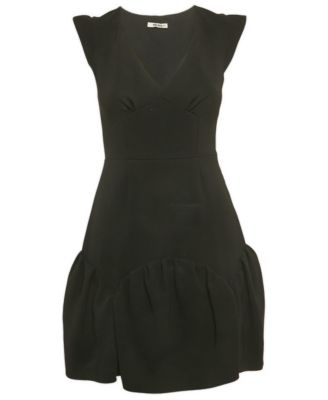 Women's Crepe Flounce Mini Dress