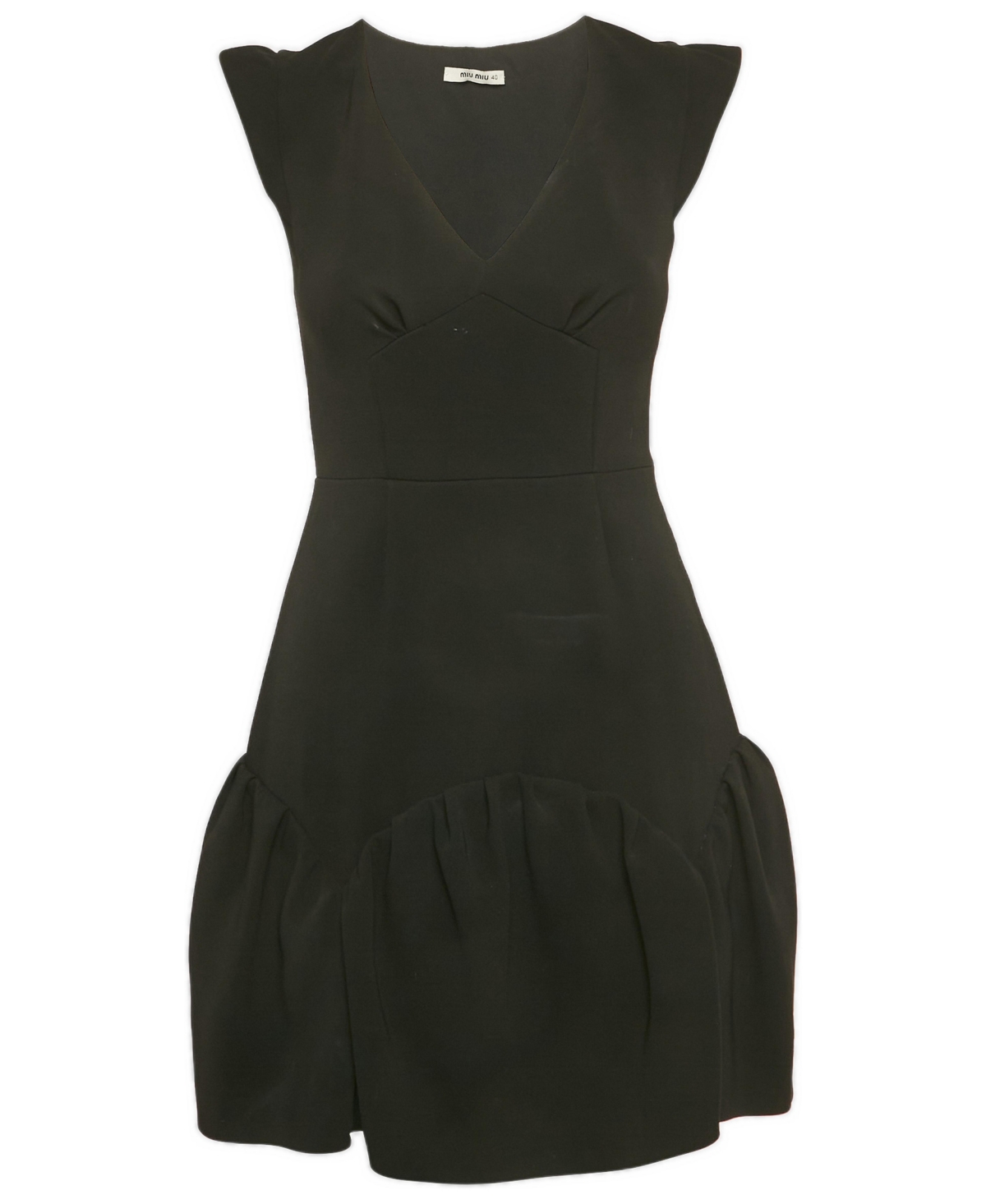 Pre-Owned Miu Miu Women's Crepe Flounce Mini Dress