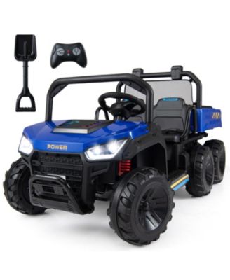 2-Seater Remote Control Electric Dump Bed Ride-On Truck, 58", 110 lb. Capacity, Ages 3+