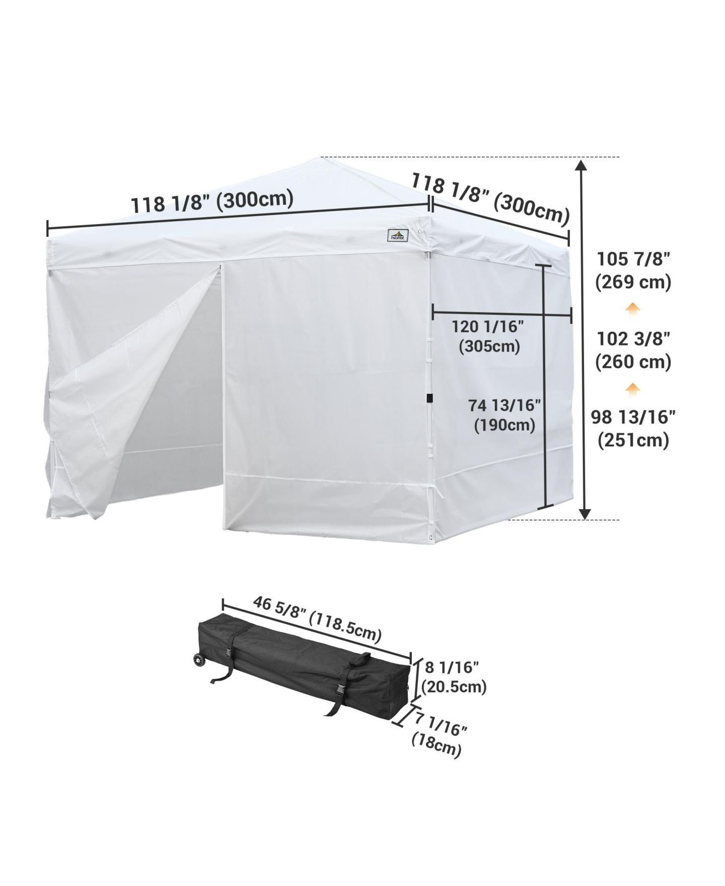 Детские игрушки WinSpin Modular Prize Wheel and 10x10ft Pop Up Canopy 4 Sidewalls 12 Backup Panels, цвет: Natrual — фото 8