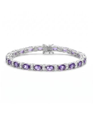 Classic Sterling Silver Vibrant Colored 4MM CZ Tennis Bracelet