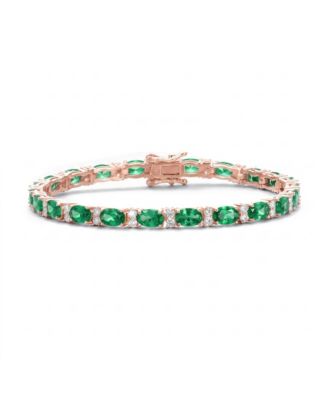 Classic Sterling Silver Vibrant Colored 4MM CZ Tennis Bracelet