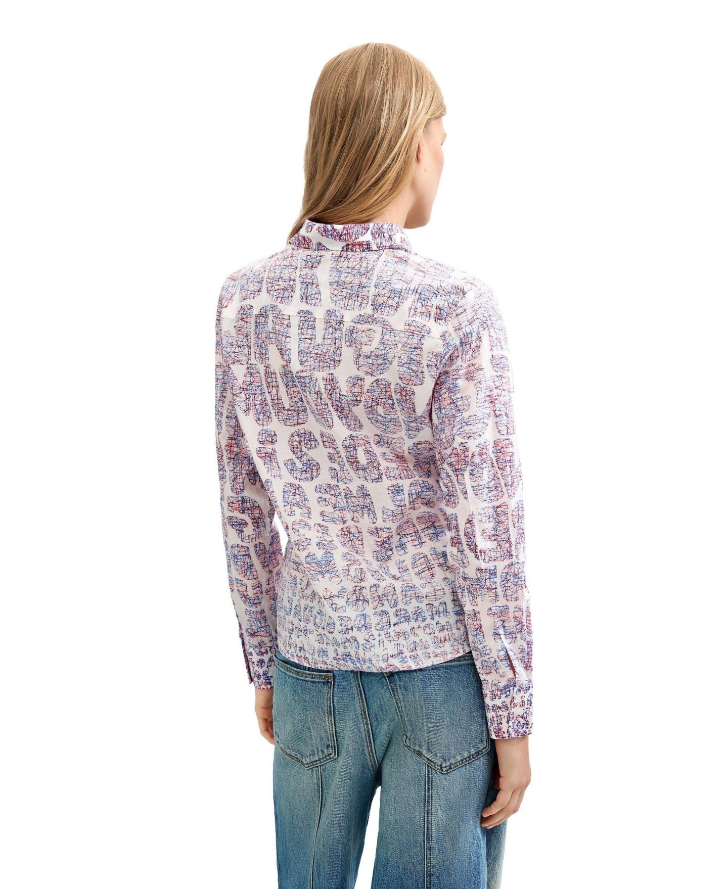 Женская рубашка Desigual Floral Print Shirt 100% Cotton, цвет: Красный — фото 5