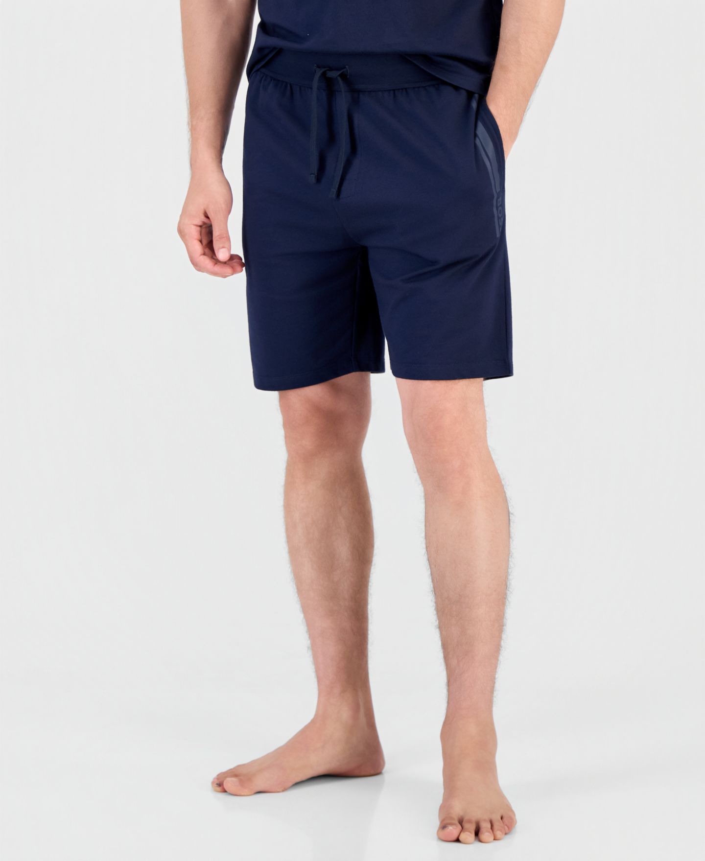 Мужские шорты BOSS by Hugo Boss Authentic Covered-Waistband Shorts, 8.2" Inseam, цвет: Тёмный синий — фото 2