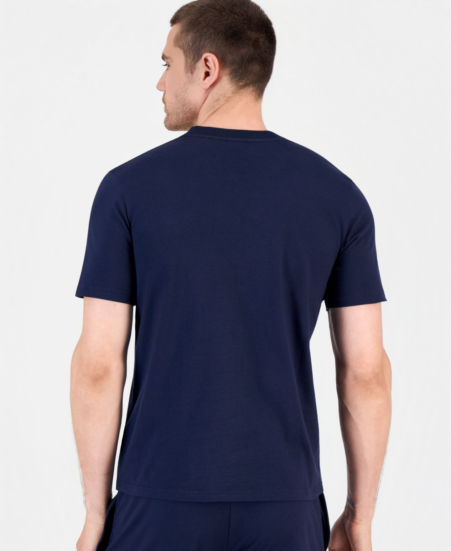 Мужская футболка BOSS by Hugo Boss Authentic Crewneck Short-Sleeve T-Shirt, цвет: Тёмный синий — фото 4