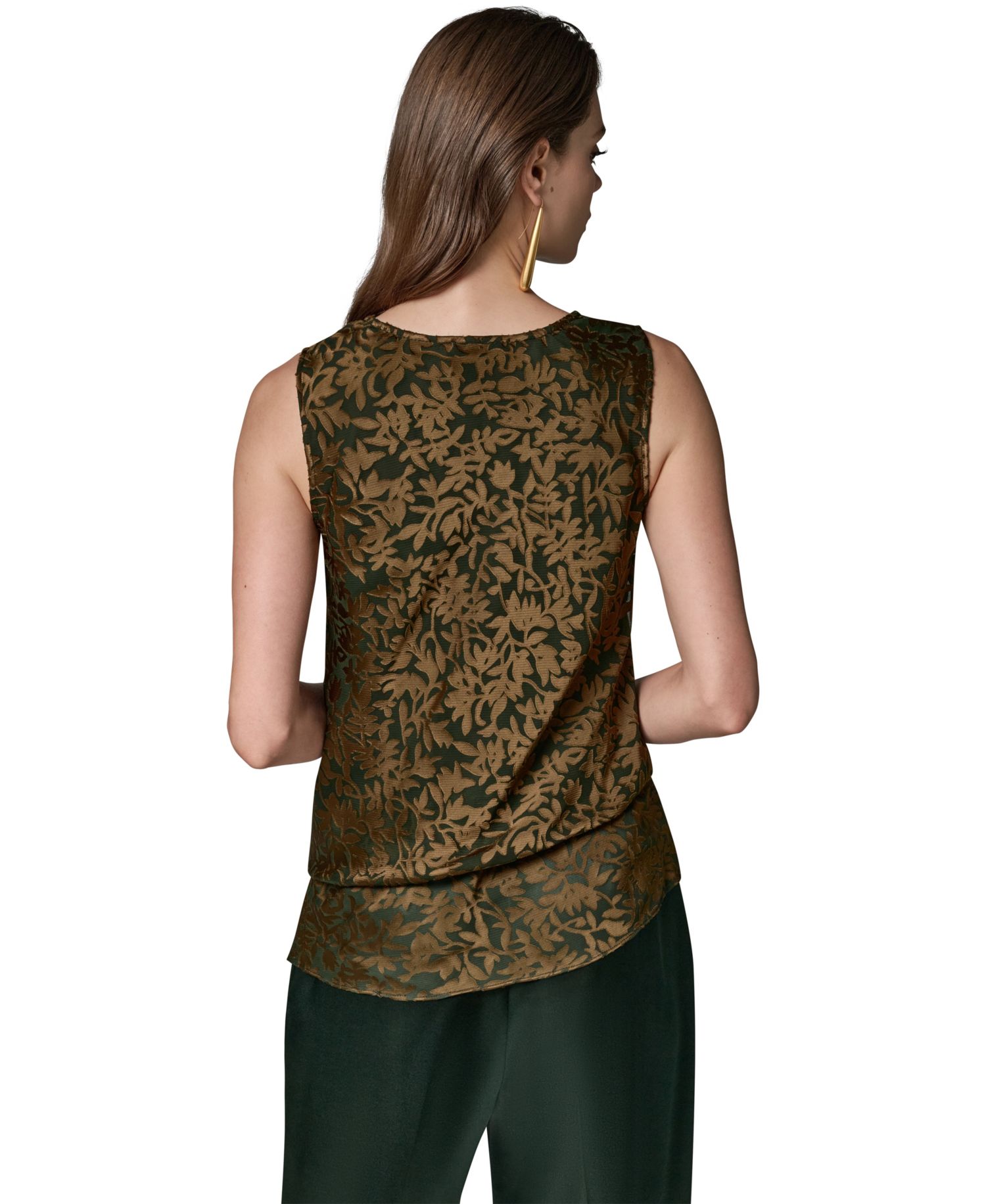 Women's Floral Vine Sleeveless Top