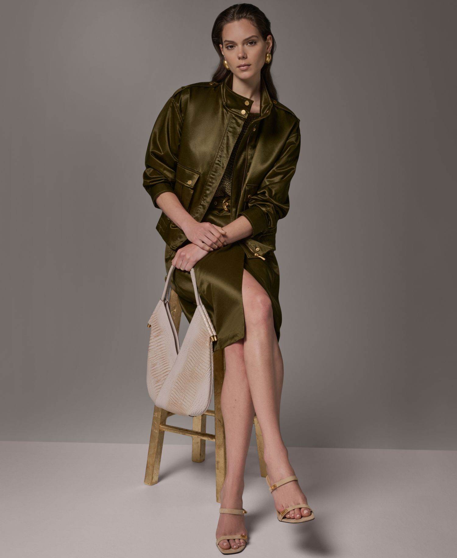 Women's Glazed Cotton Zip-Front Jacket