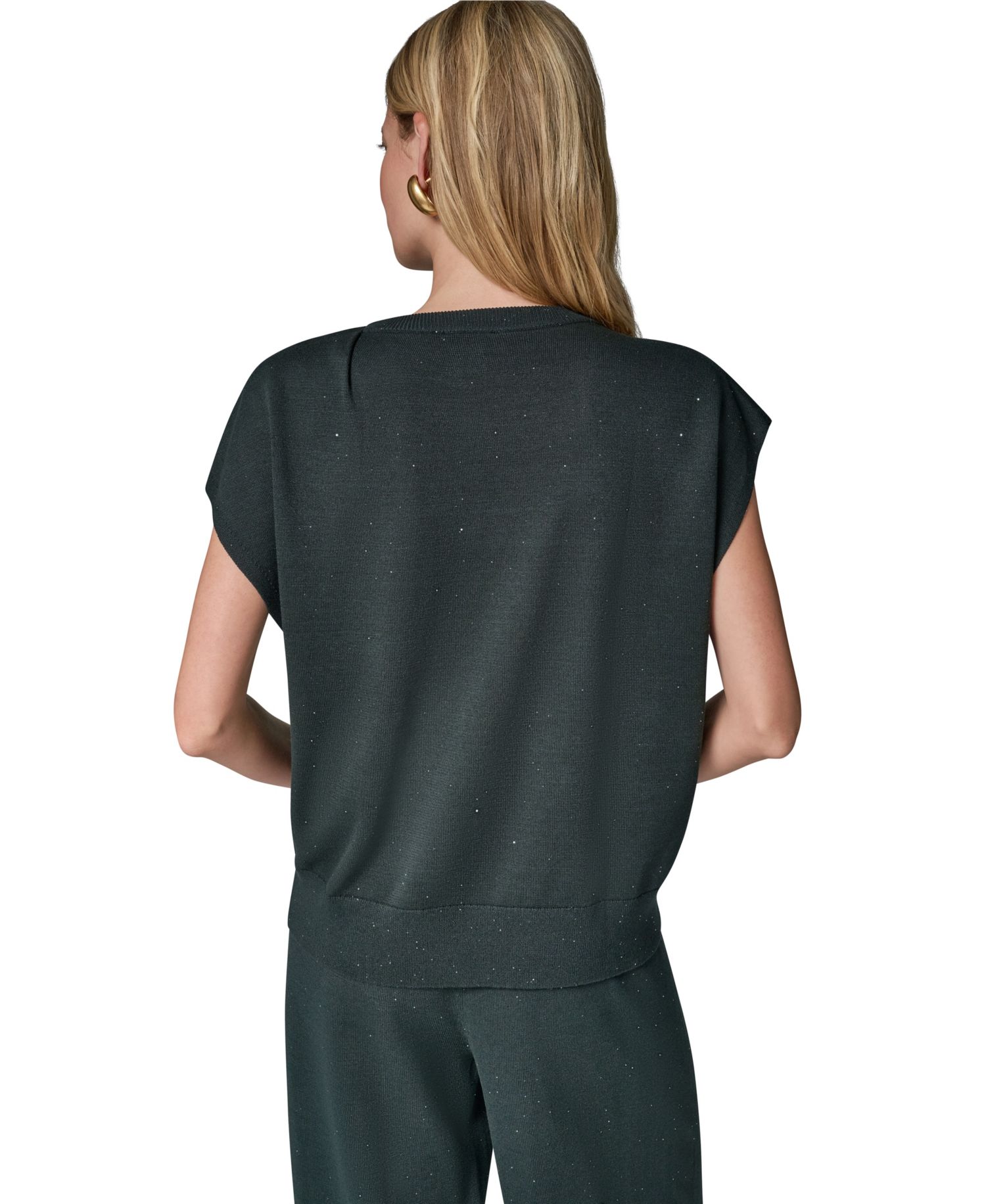 Women's Crewneck Cap-Sleeve Sweater