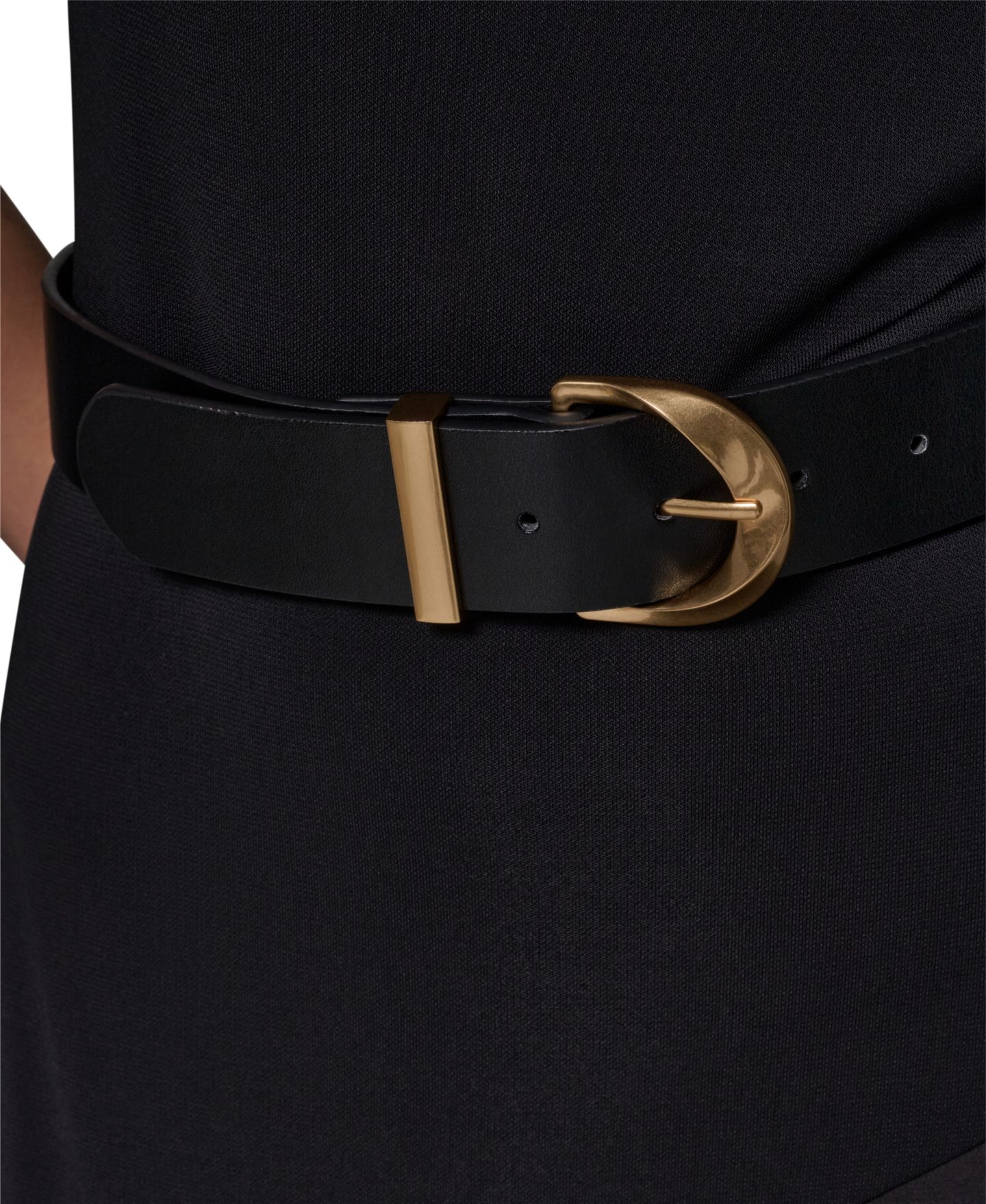 Женское трикотажное джерси Donna Karan New York расклешённое с асимметричным подолом, цвет: Чёрный — фото 7