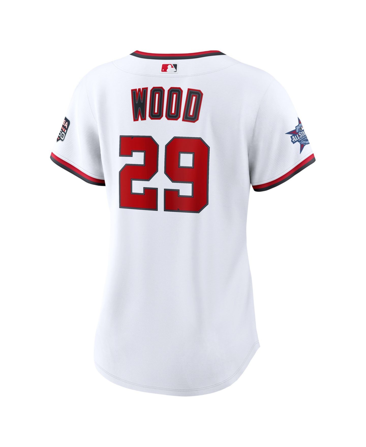 Женский топ Nike 2026 All-Star Game Washington Nationals James Wood White Replica Jersey — фото 3