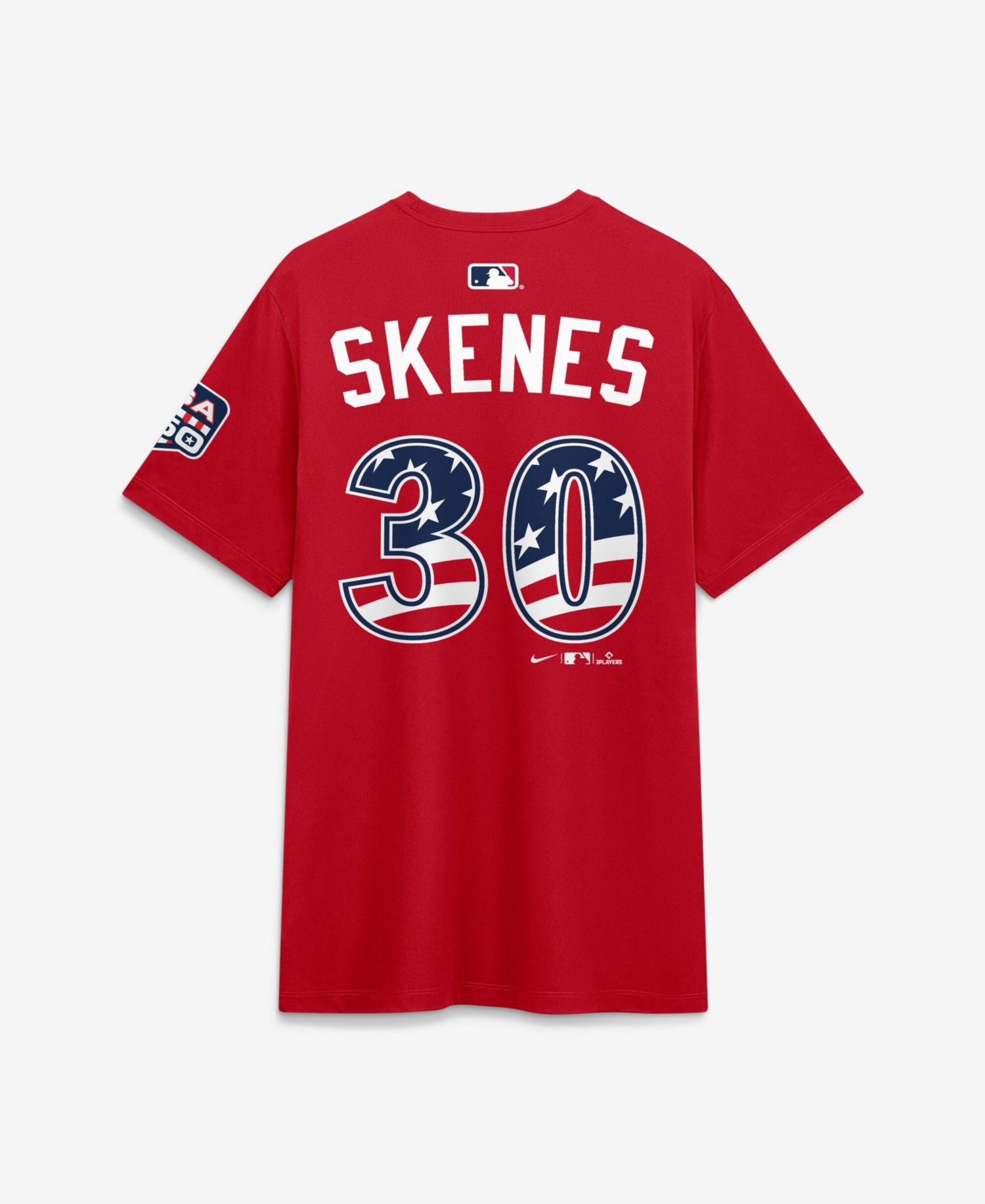 Men's 2026 All-Star Game National League Paul Skenes Red Name & Number T-Shirt