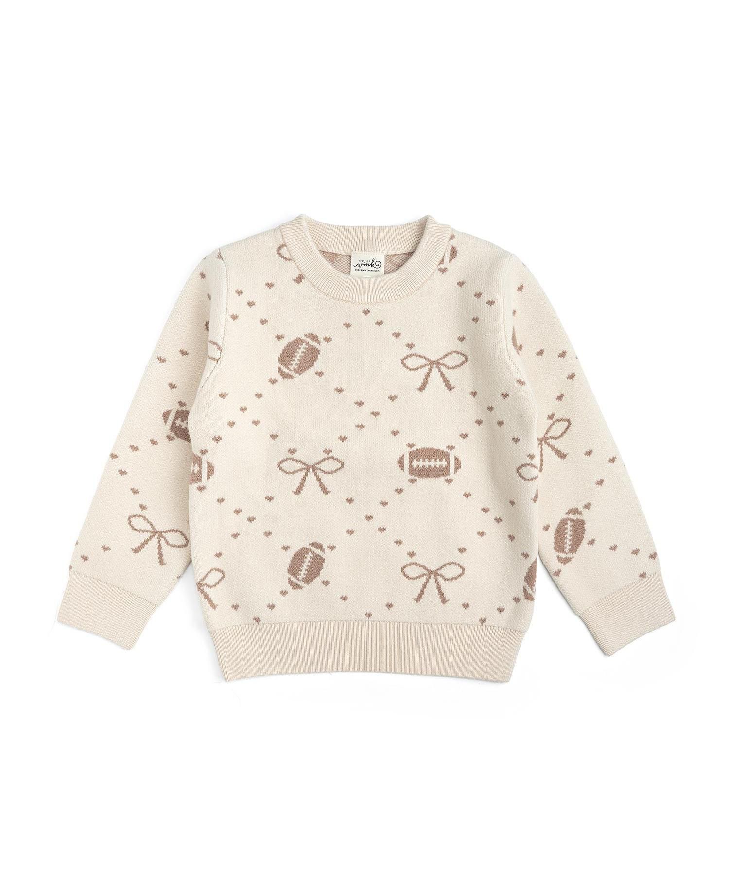 Big Girls Football Trellis Sweater