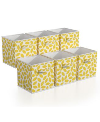 6 Pack 11 Inch Foldable Storage Cubes with Handle- for Organizing Home