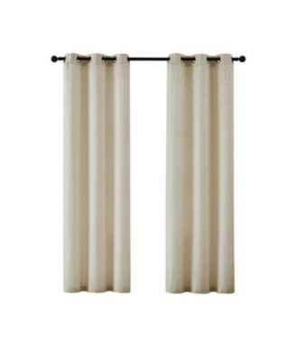 Thalia Textured Grommet Window Curtain Panel Pair 2 Piece Window Curtain
