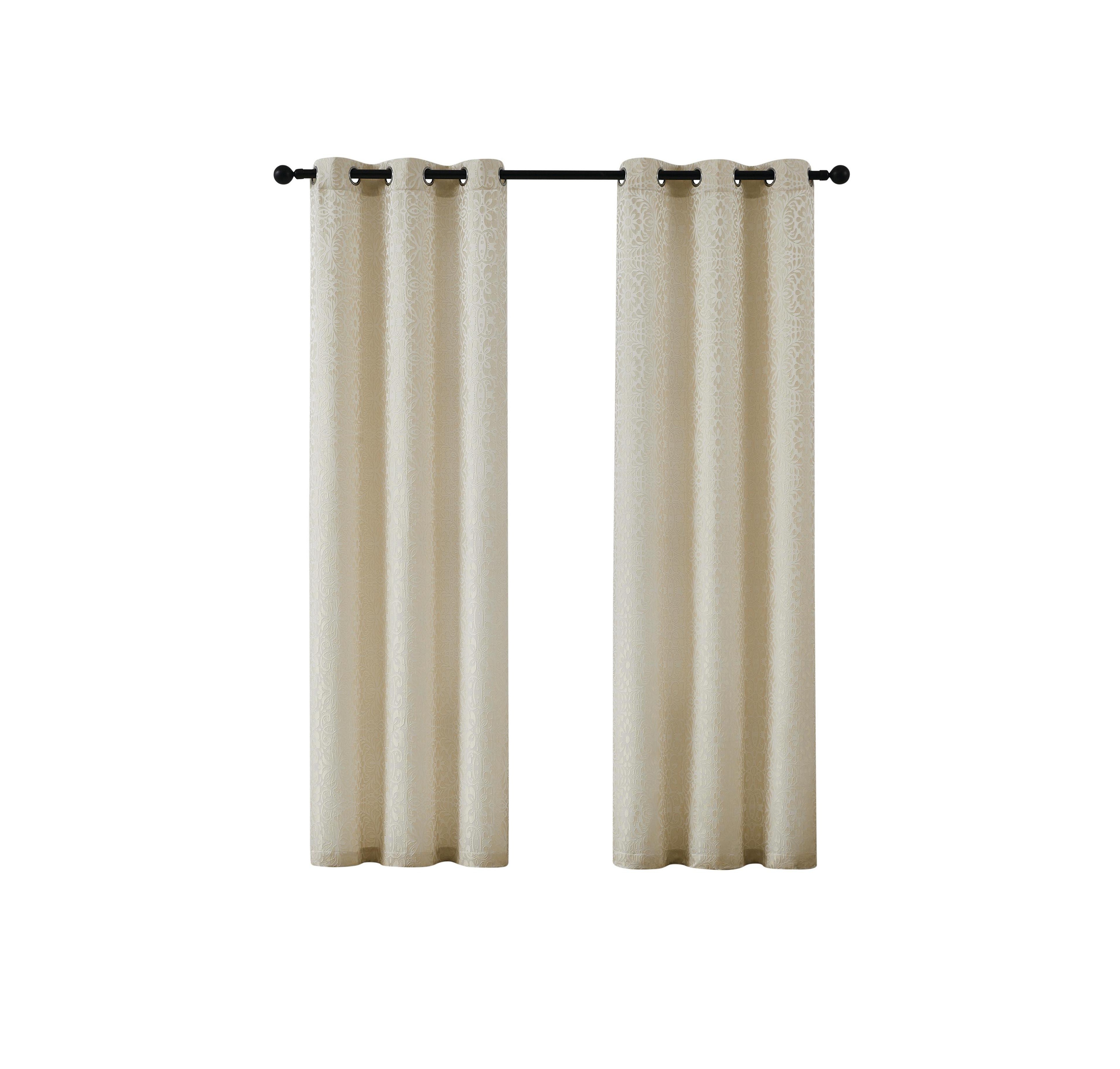 5th Avenue Lux Thalia Textured Grommet Window Curtain Panel Pair 2 Piece